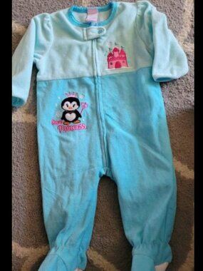 Baby girls size 12 months fleece sleeper